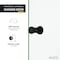 Anzzi 33.3 in. x 72 in. H Hinged Frameless Shower Door in Matte Black w/ Tsunami Guard Tempered Glass SD-AZ14-01MB - alternate 2